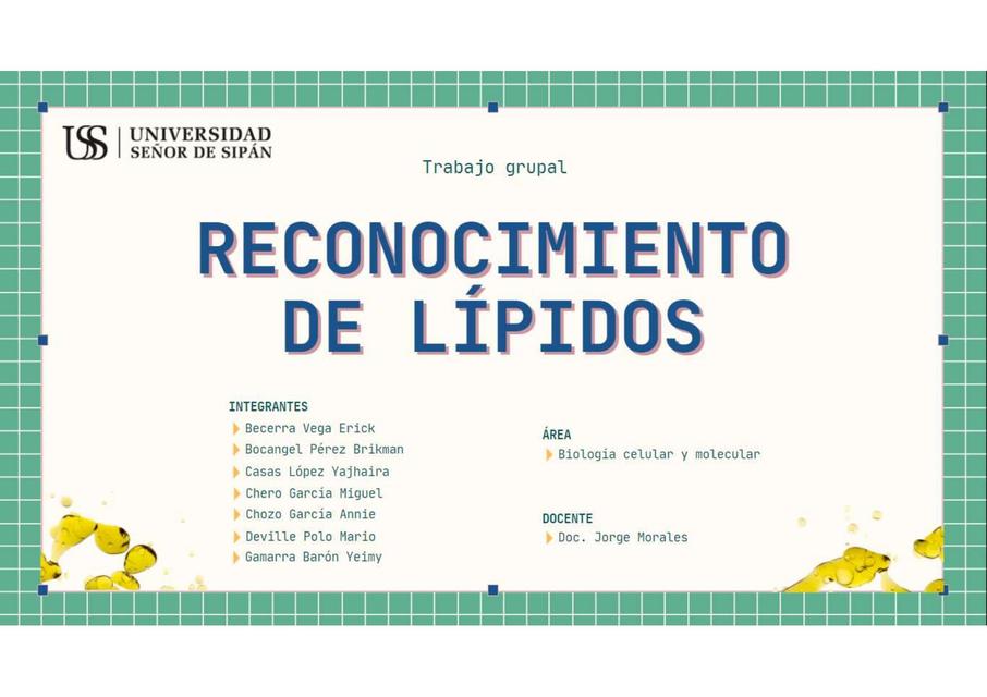 Reconocimiento de lípidos