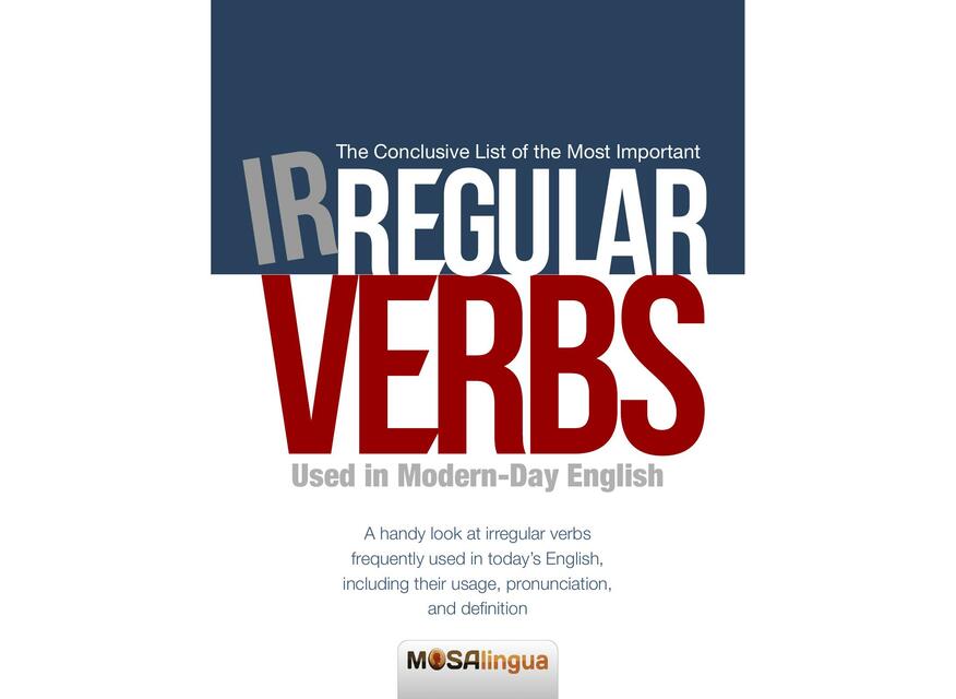 Irregular Verbs