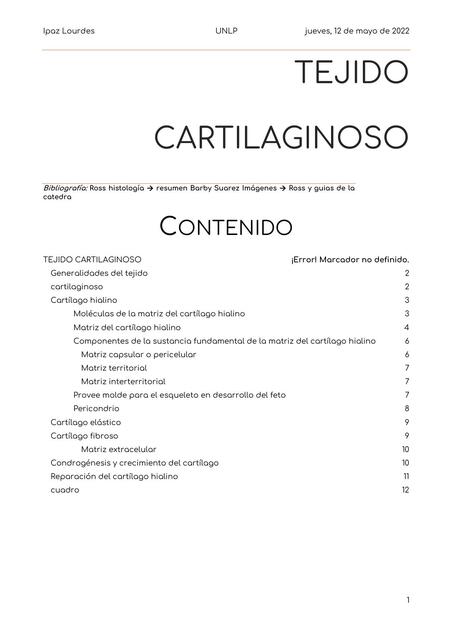 Tejido Cartilaginoso