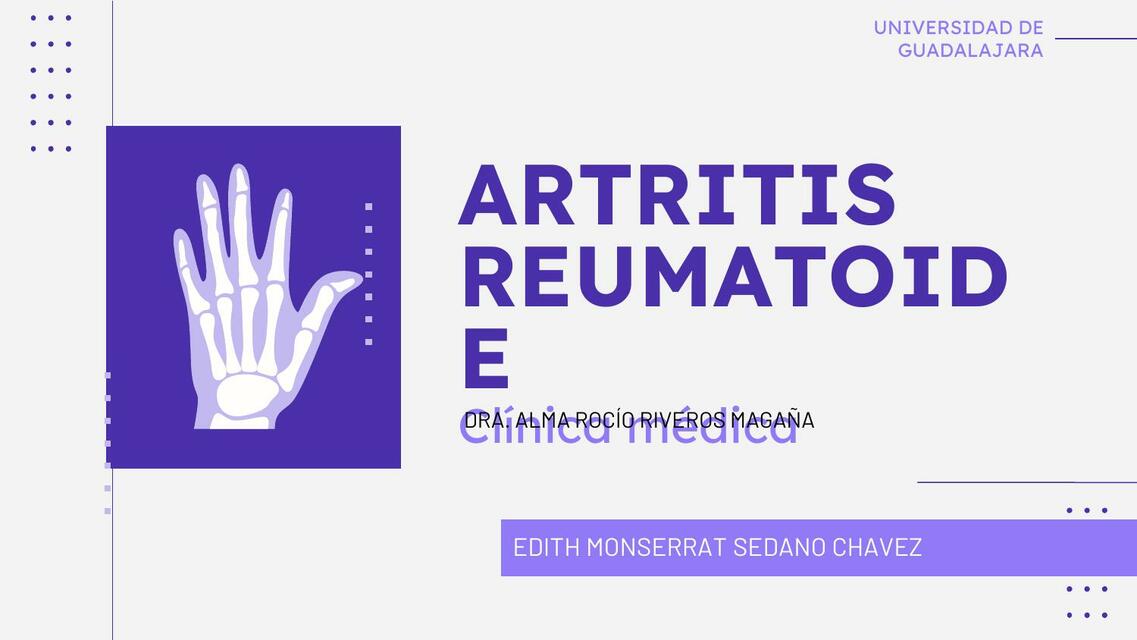 Artritis Reumatoide Clínica médica