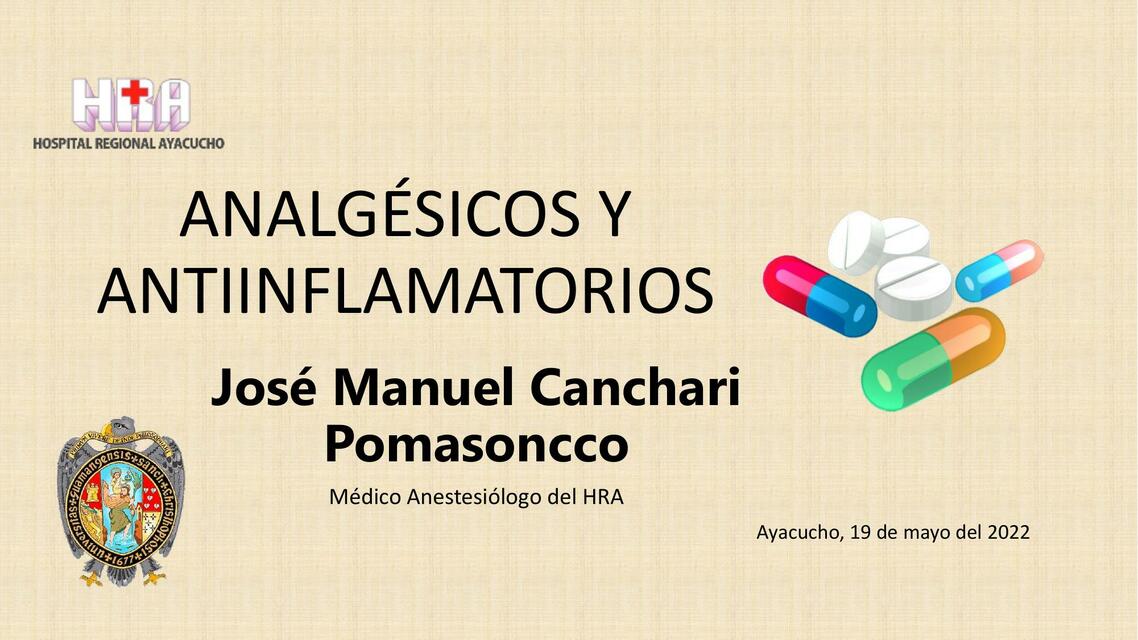 ANALGÉSICOS Y ANTIINFLAMATORIOS