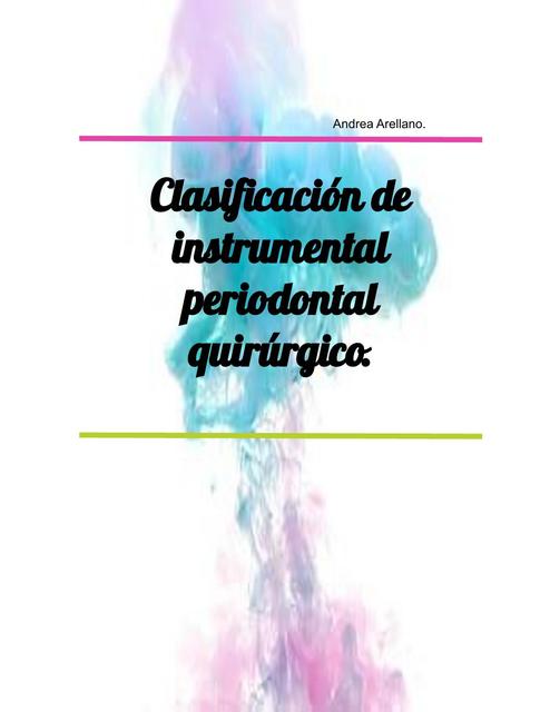 Clasificación de Instrumental Periodontal Quirúrgico