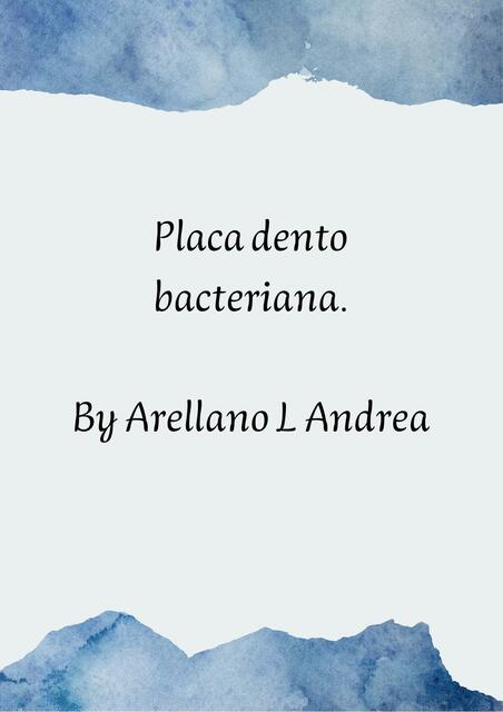 Placa Dentobacteriana