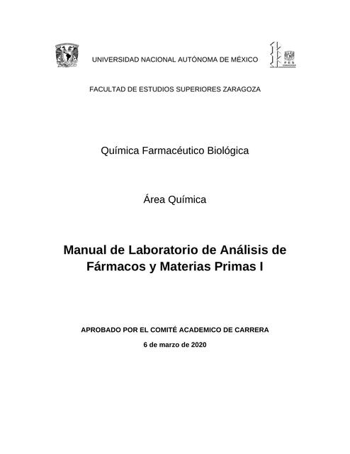 Manual Análisis Fármacos Materias Primas 1