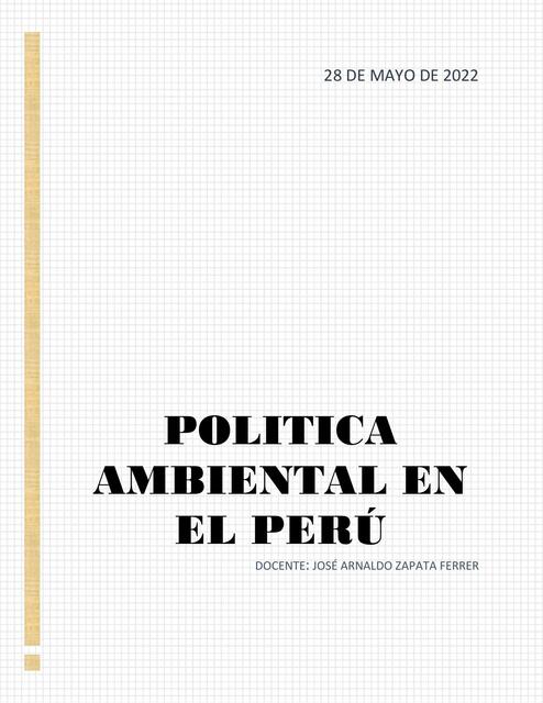 Política Ambiental en el Perú 