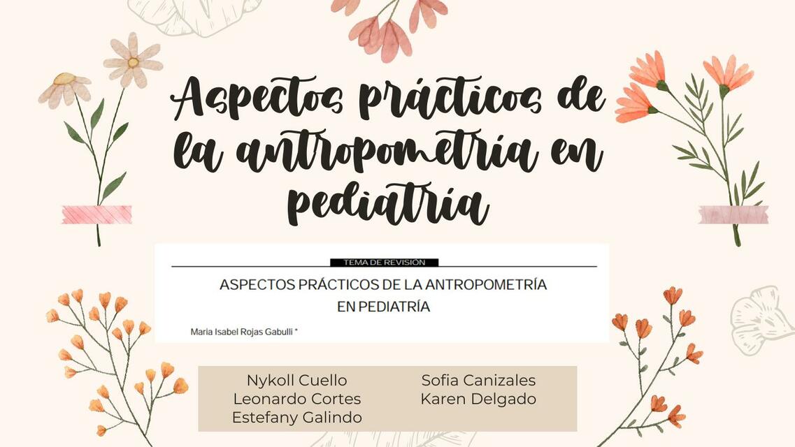 Aspectos prácticos de la antropometría en pediatría