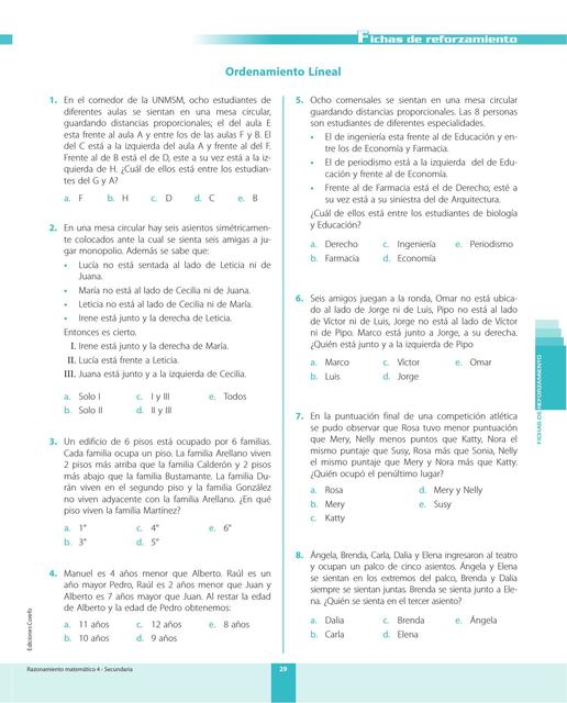 ordenamiento lineal