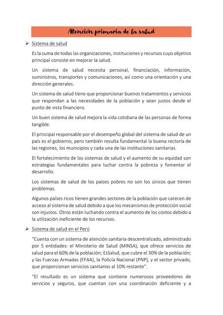 Atención primaria de la salud