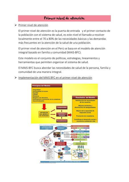 Semana 11 Primer Nivel de Atención