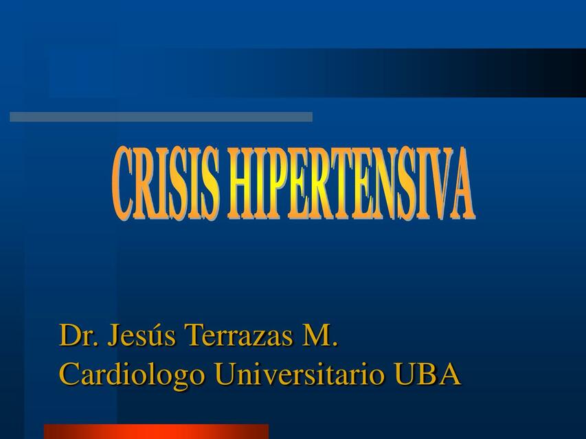 Crisis Hipertensiva 