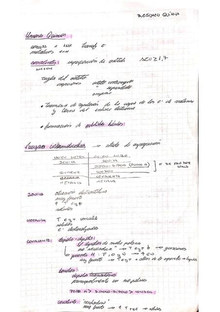 Resumen Química Primer Parcial