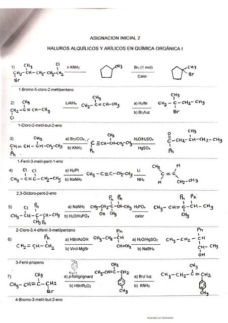 Haluros alquílicos y arílicos en Química orgánica