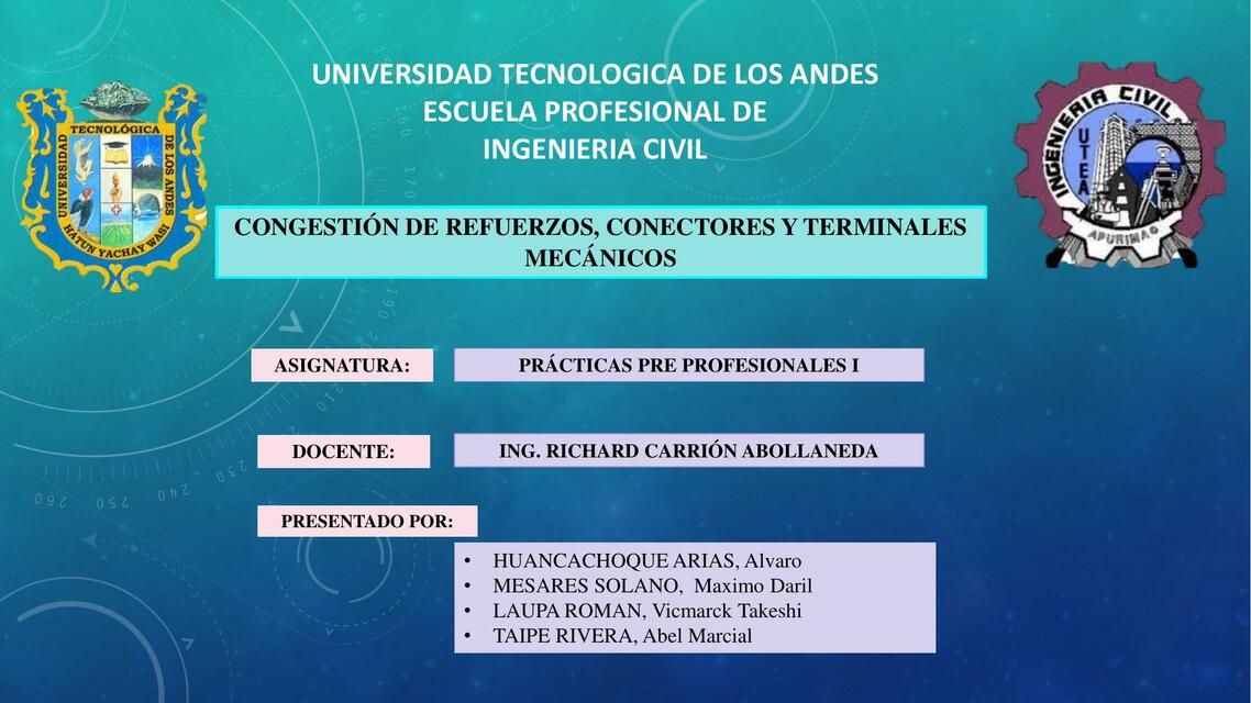 Congestión de Refuerzos, Conectores y Terminales Mecánicos