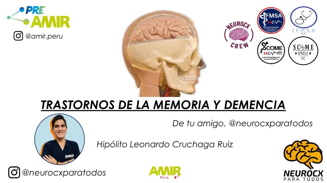 Trastornos de la memoria y demencia