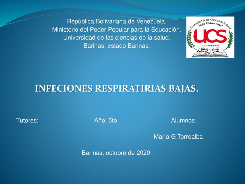 Infecciónes Respiratorias Bajas