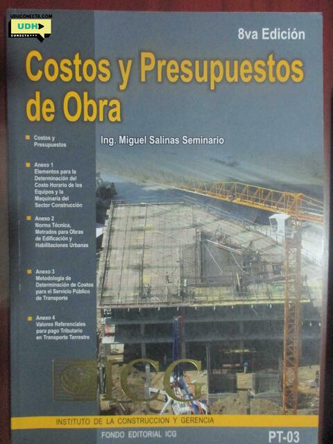 Costos y Presupuestos de Obra 