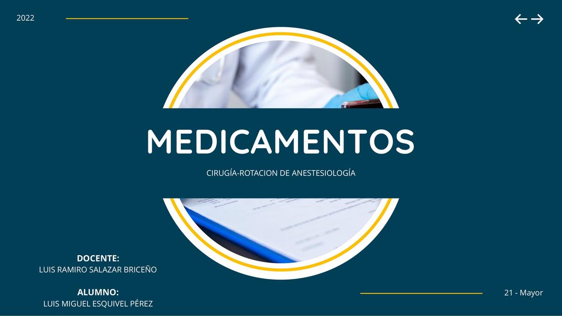 Medicamentos Anestesiología