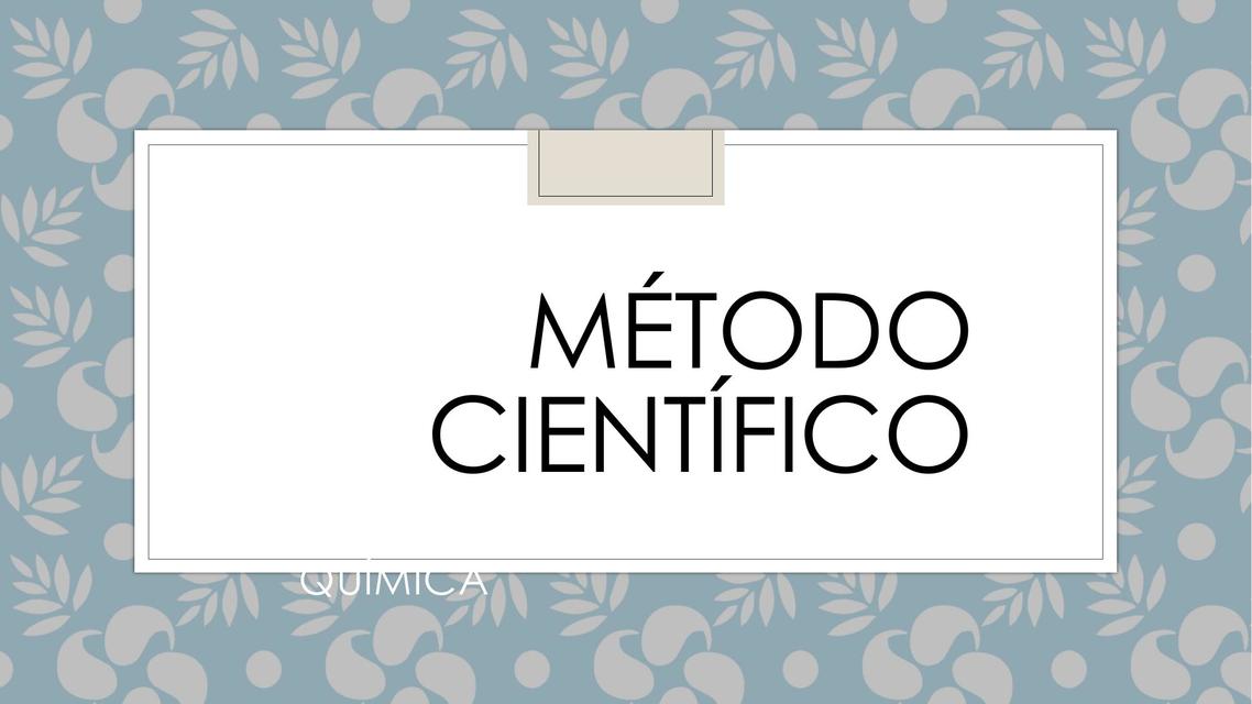 Método Científico