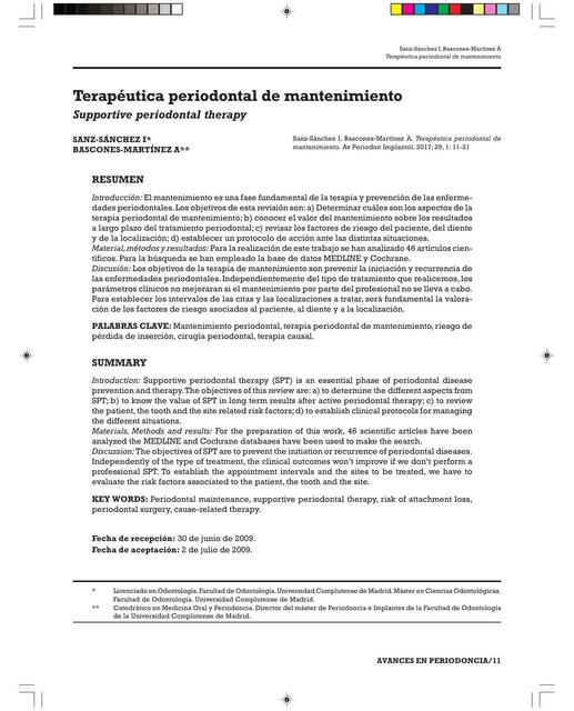 Mantenimiento Periodontal