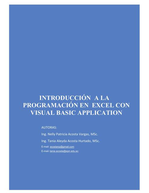 Introducción en Excel con VBA