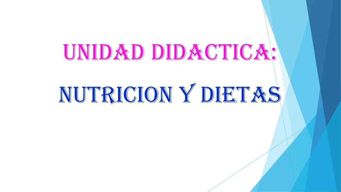 Alimentación y Nutrición