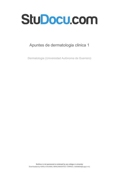 Apuntes de Dermatología Clínica