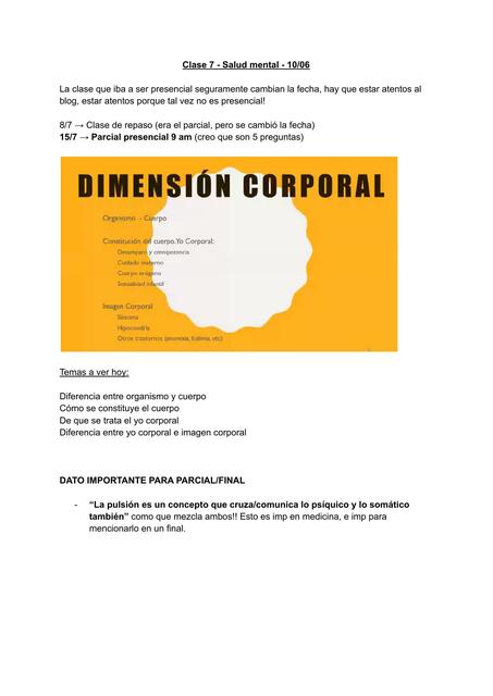Clase 7- Salud Mental 