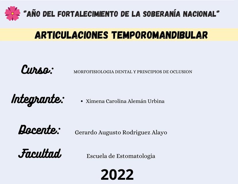 Articulación Temporomandibular