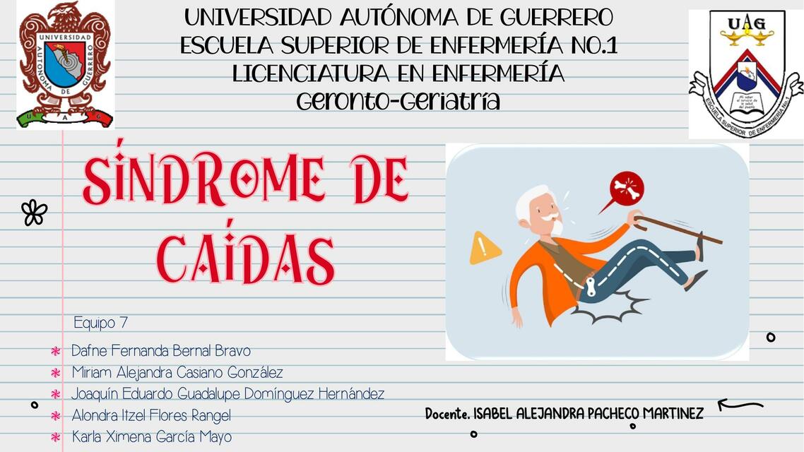 Síndrome de caídas en el adulto mayor