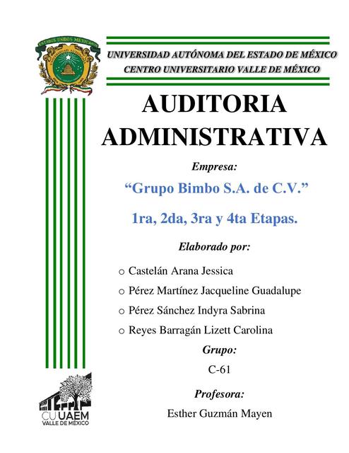 Auditoria administrativa de Bimbo