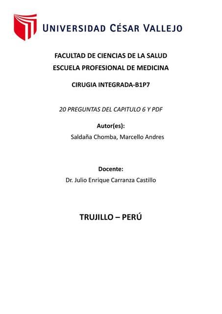 20 Preguntas del Capítulo 6 y PDF 