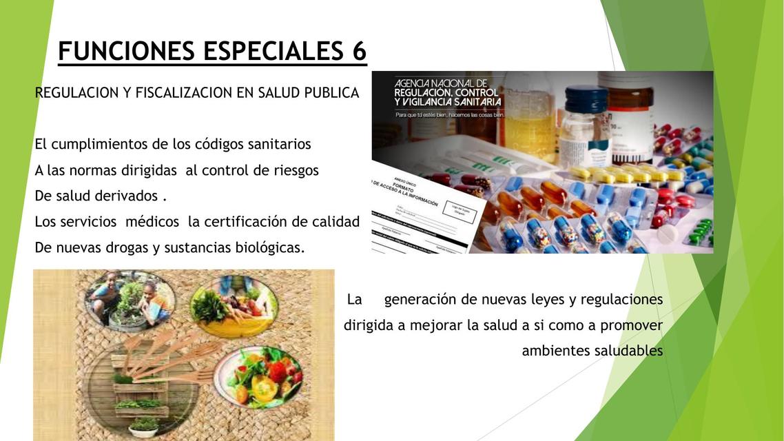 Funciones especiales de Salud Pública