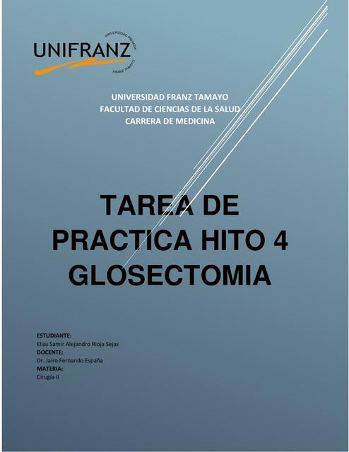 Tarea de Practica Hito 4 Glosectomía