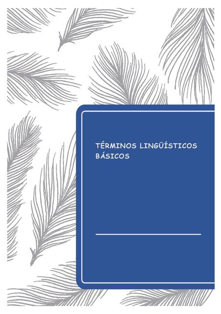 Términos Lingüísticos Básicos