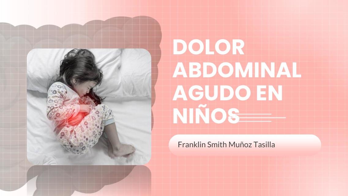 Dolor abdominal agudo en niños