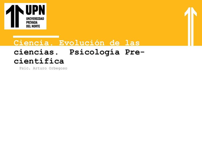 Psicología Pre- Científica 