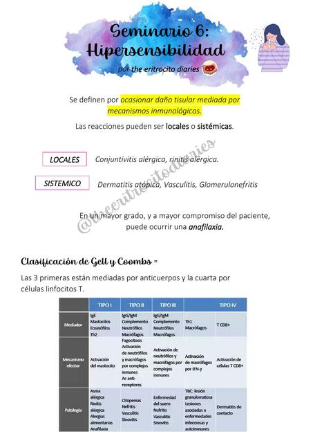 Seminario 6 - Hipersensibilidad