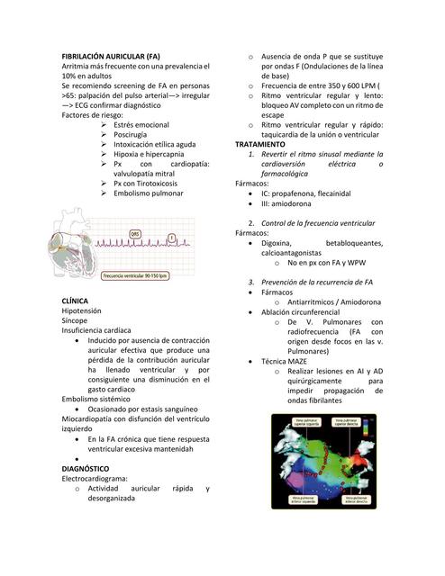 Fibrilacion auricular (resúmen)