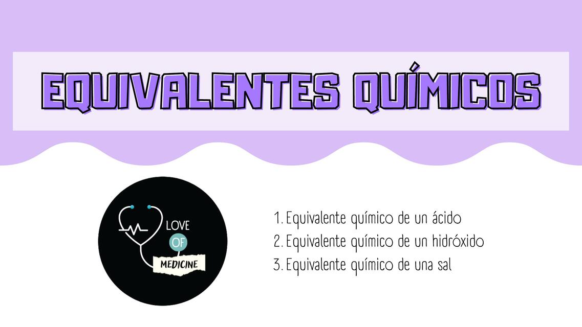 Equivalentes Químicos