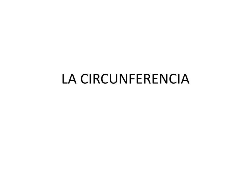 La circunferencia