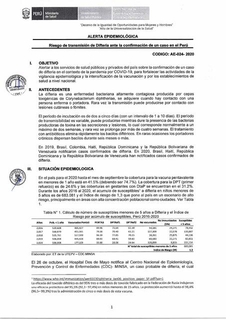 Criterios Epidemiológicos