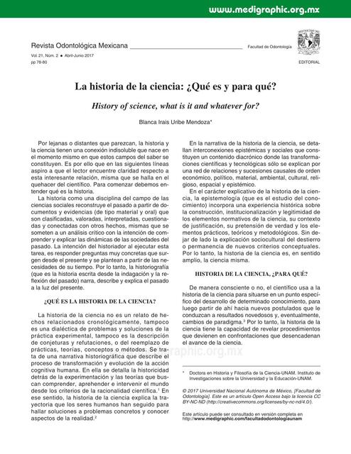 La Historia de la Ciencia 