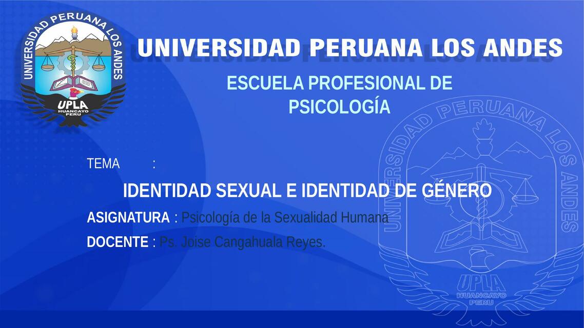 Identidad Sexual e Identidad de Género 