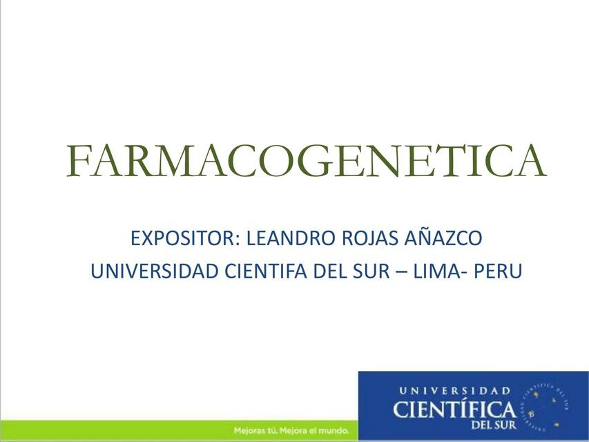 Farmacogenética 