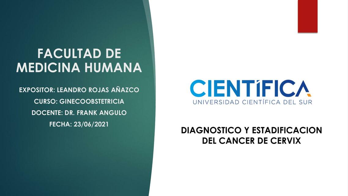 Diagnostico y Estadificación del cáncer  