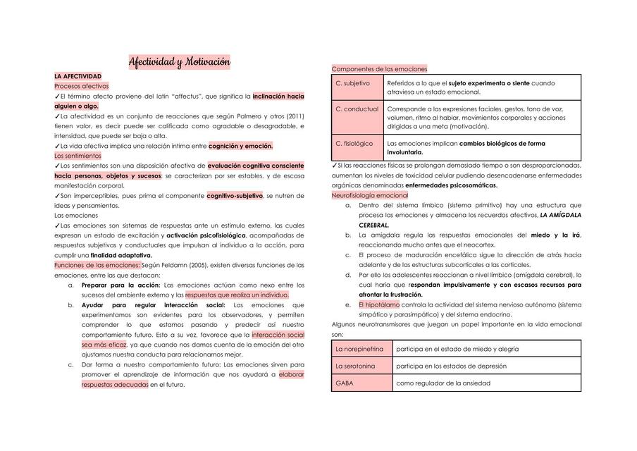 Afectividad y Motivación camila diaz uDocz