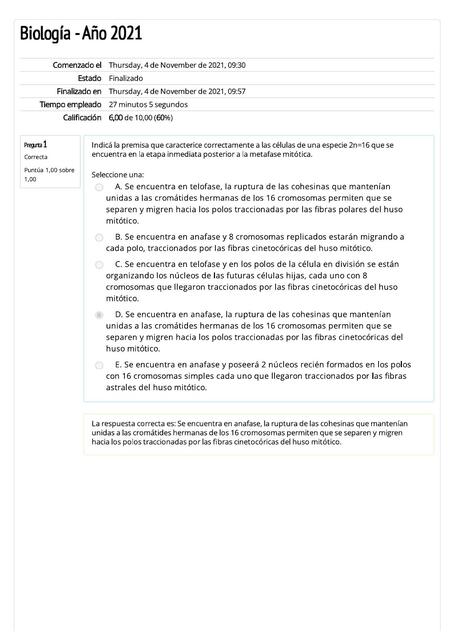 Examen de Biología