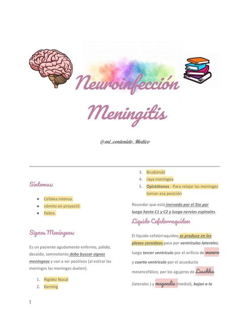 Neuroinfección- Meningitis 