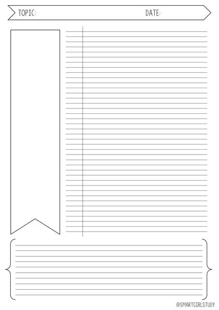 Cornell Note Taking Printable