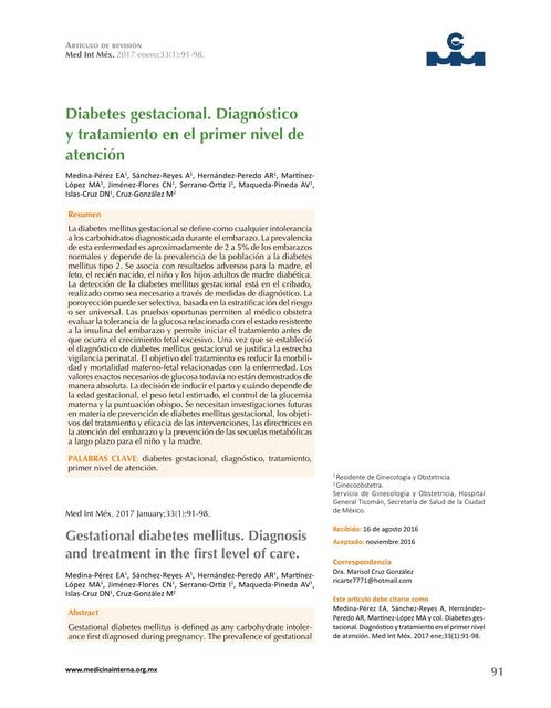 Diabetes Gestacional 